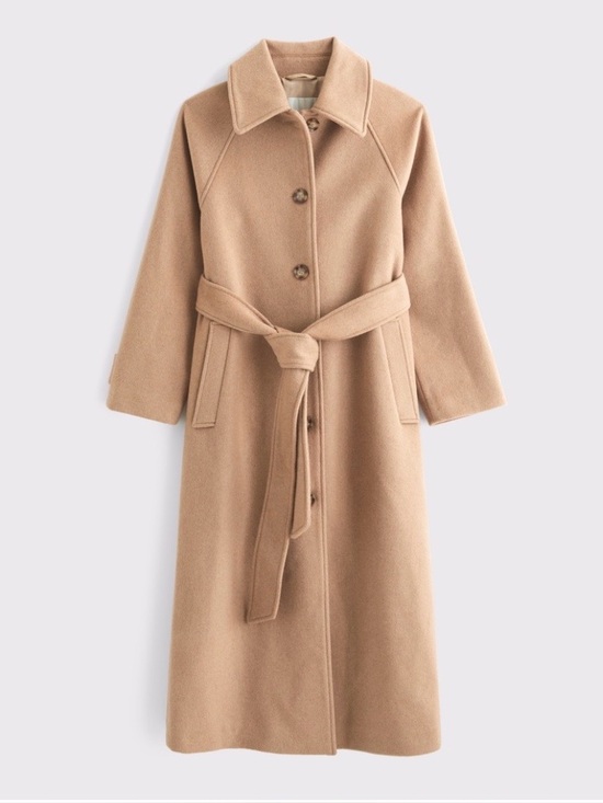 Abercrombie & Fitch Jackets & Blazers - wool-blend belted coat